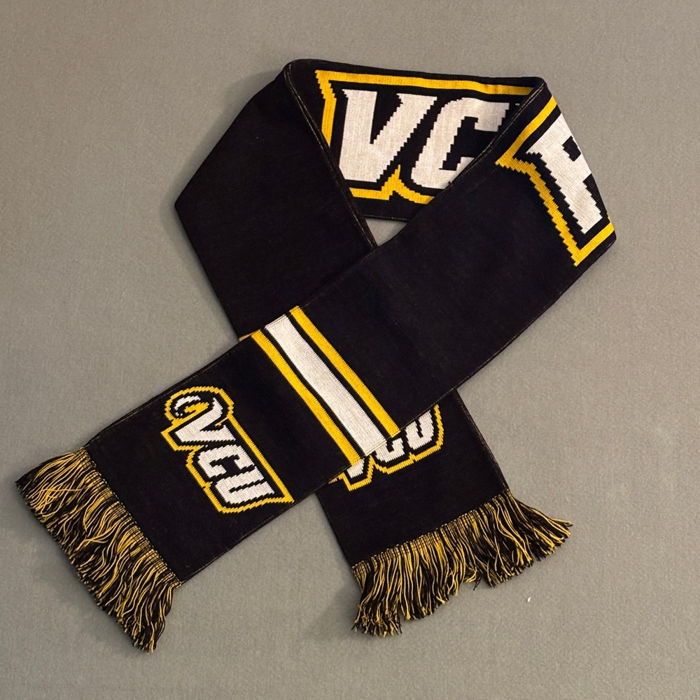 VCU Rams Tradition Scarves Black Gold Knit Scarf NCAA College Basketball